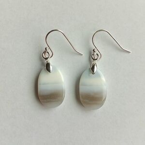 Blue Opal Gemstone Earrings with 925 Sterling Silver Findings